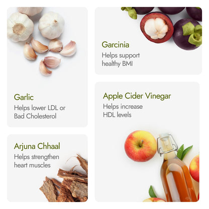 Kapiva Cholest Fit Juice | Modern Ayurvedic Cholesterol Care | 1000 ML X 1 Month Pack | 6 Herbs - Arjuna Chhaal, Garlic, Apple Cider Vinegar| Helps Reduce Cholesterol